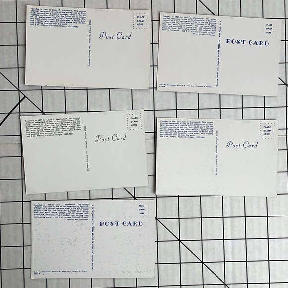 Set of vintage postcards for The Oyster Bar on Ankeny Street, Portland OR - Picture 7 of 8